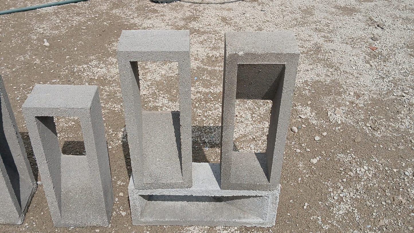 Calado Prensado de Concreto 40x10x15 cm