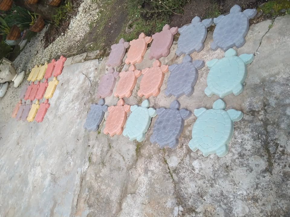 Piezas en Concreto | Tortugas | Huellas | Pasos | Corazones | Figuras Geométricas